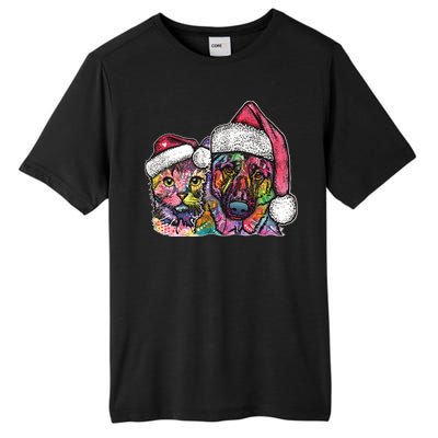 Christmas Cat & Dog W/Hat Dean Russo Tall Fusion ChromaSoft Performance T-Shirt