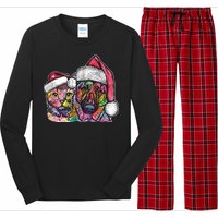 Christmas Cat & Dog W/Hat Dean Russo Long Sleeve Pajama Set