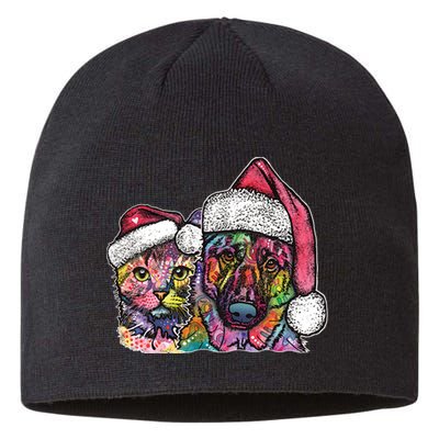 Christmas Cat & Dog W/Hat Dean Russo Sustainable Beanie