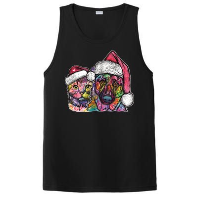 Christmas Cat & Dog W/Hat Dean Russo PosiCharge Competitor Tank