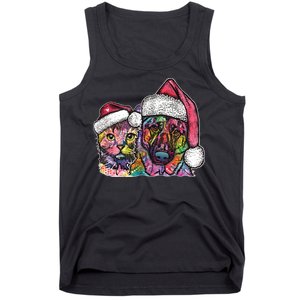 Christmas Cat & Dog W/Hat Dean Russo Tank Top