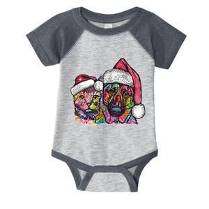 Christmas Cat & Dog W/Hat Dean Russo Infant Baby Jersey Bodysuit