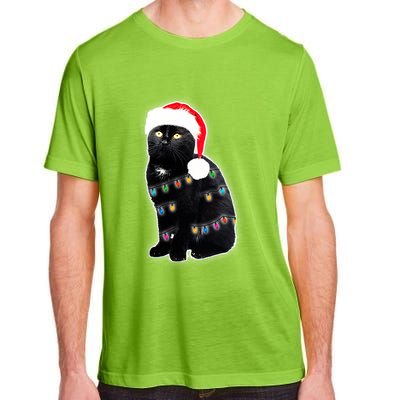 Christmas Cat Lights Adult ChromaSoft Performance T-Shirt