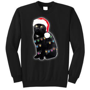 Christmas Cat Lights Sweatshirt