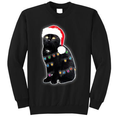 Christmas Cat Lights Sweatshirt