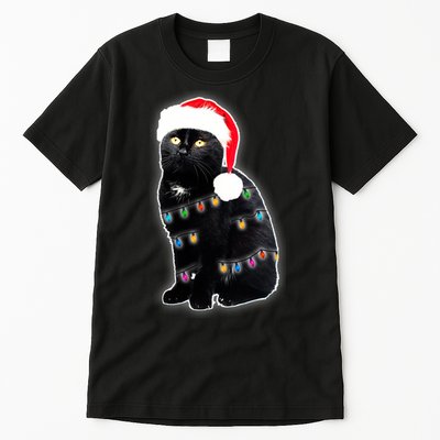 Christmas Cat Lights Tall T-Shirt