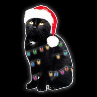 Christmas Cat Lights Sustainable Bucket Hat