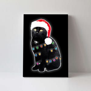 Christmas Cat Lights Canvas