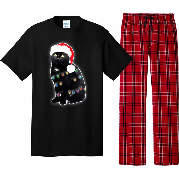 Christmas Cat Lights Pajama Set