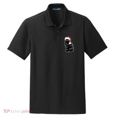 Christmas Cat Lights Dry Zone Grid Polo