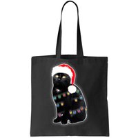 Christmas Cat Lights Tote Bag