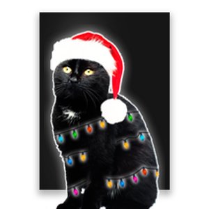 Christmas Cat Lights Poster