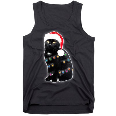 Christmas Cat Lights Tank Top