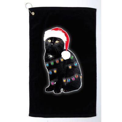 Christmas Cat Lights Golf Towel