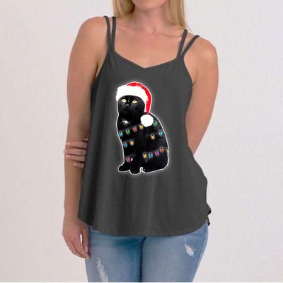 Christmas Cat Lights Women's Strappy Tank