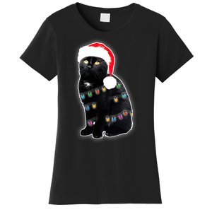 Christmas Cat Lights Women's T-Shirt