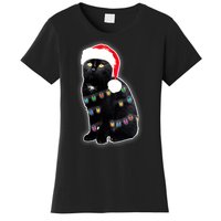 Christmas Cat Lights Women's T-Shirt