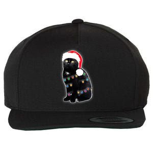 Christmas Cat Lights Wool Snapback Cap