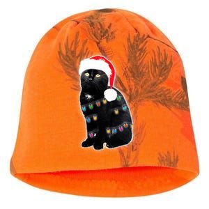 Christmas Cat Lights Kati - Camo Knit Beanie