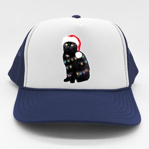 Christmas Cat Lights Trucker Hat