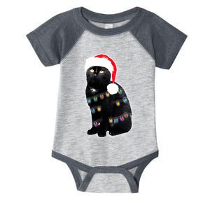 Christmas Cat Lights Infant Baby Jersey Bodysuit