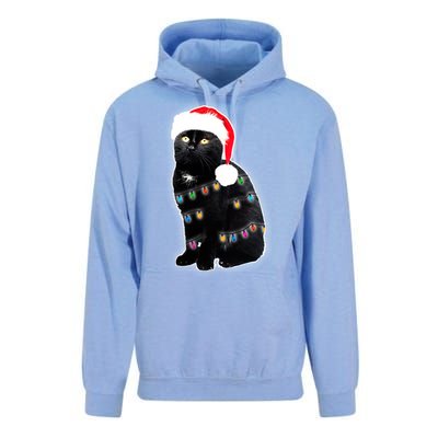 Christmas Cat Lights Unisex Surf Hoodie