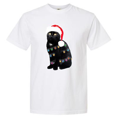 Christmas Cat Lights Garment-Dyed Heavyweight T-Shirt