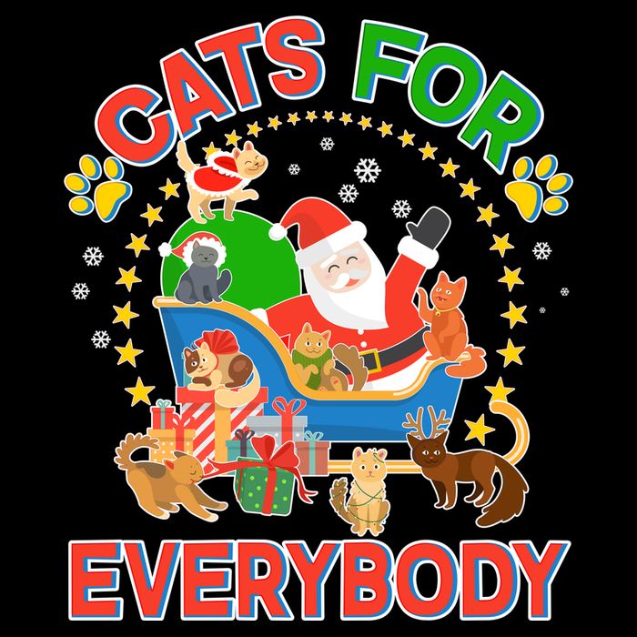 Christmas Cats For Everybody Cooling Performance Crew T-Shirt