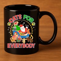 Christmas Cats For Everybody 11oz C Handle Ceramic Mug