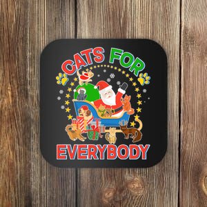 Christmas Cats For Everybody Coaster