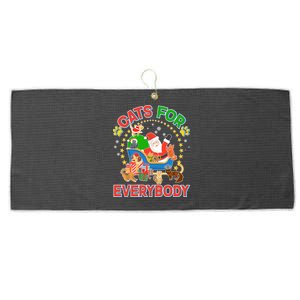 Christmas Cats For Everybody Large Microfiber Waffle Golf Towel