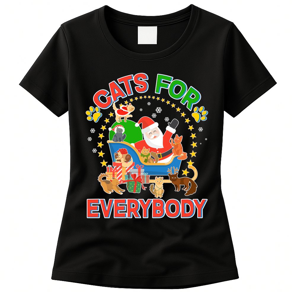 Christmas Cats For Everybody Womens T-Shirt