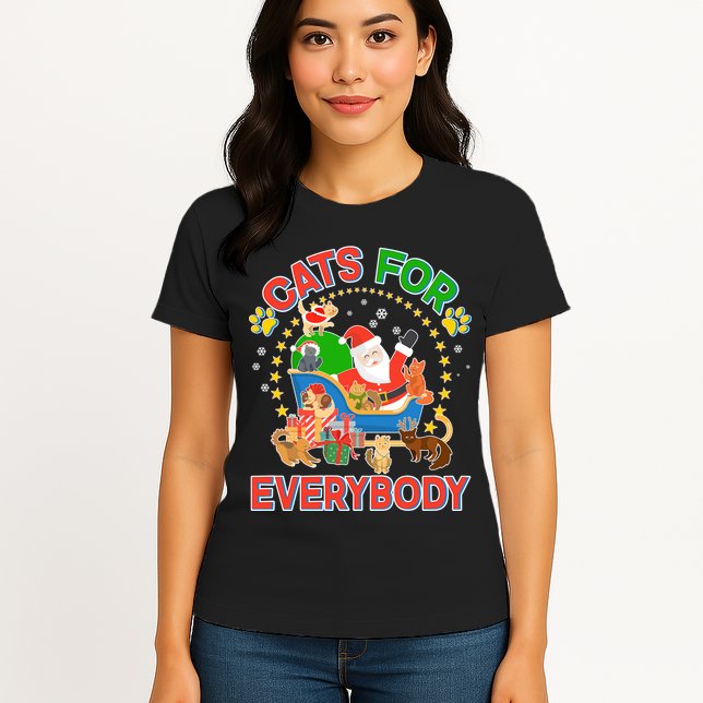 Christmas Cats For Everybody Womens T-Shirt
