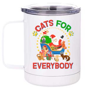 Christmas Cats For Everybody 12 oz Stainless Steel Tumbler Cup