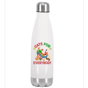 Christmas Cats For Everybody Stainless Steel Insulated Water Bottle