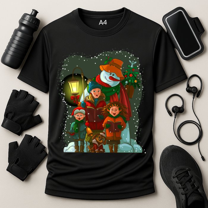 Christmas Choir Carol Singers Cooling Performance Crew T-Shirt