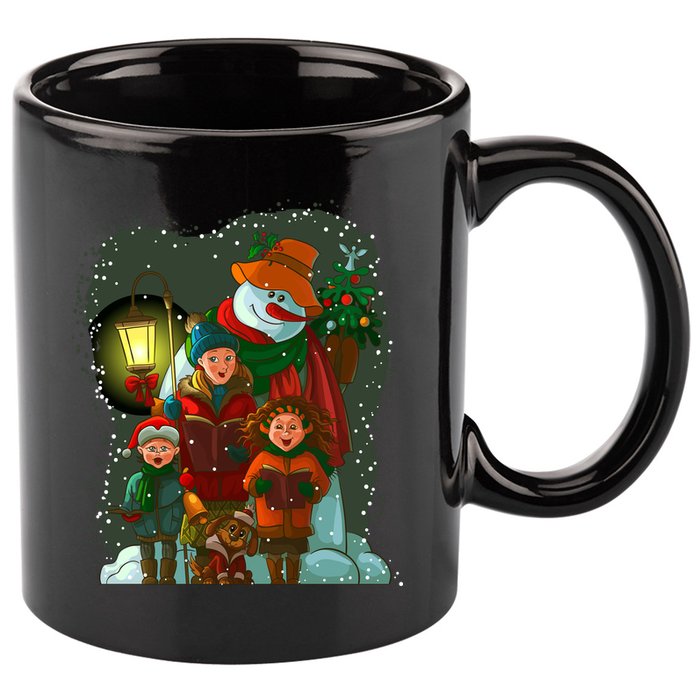 Christmas Choir Carol Singers 11oz C Handle Ceramic Mug