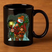 Christmas Choir Carol Singers 11oz C Handle Ceramic Mug