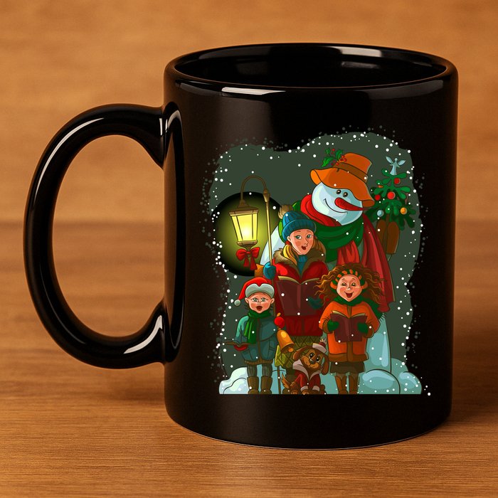 Christmas Choir Carol Singers 11oz C Handle Ceramic Mug
