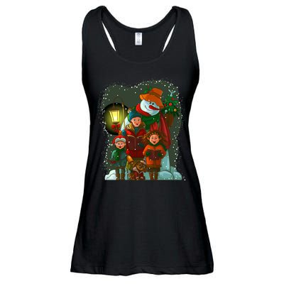 Christmas Choir Carol Singers Ladies Essential Flowy Tank
