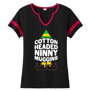 Christmas Cotton Headed Ninny Muggins Ladies Halftime Notch Neck Tee