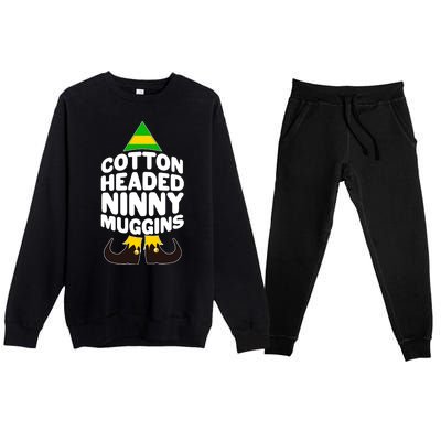 Christmas Cotton Headed Ninny Muggins Premium Crewneck Sweatsuit Set