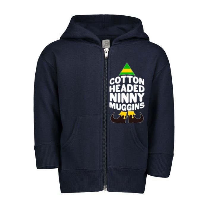 Christmas Cotton Headed Ninny Muggins Toddler Zip Fleece Hoodie