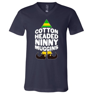 Christmas Cotton Headed Ninny Muggins V-Neck T-Shirt