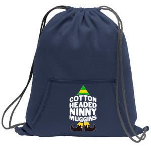 Christmas Cotton Headed Ninny Muggins Sweatshirt Cinch Pack Bag