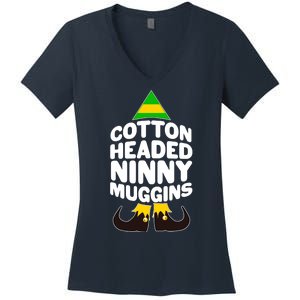 Christmas Cotton Headed Ninny Muggins Women's V-Neck T-Shirt