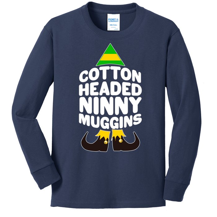 Christmas Cotton Headed Ninny Muggins Kids Long Sleeve Shirt