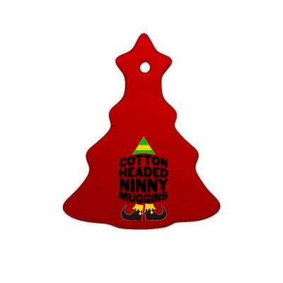 Christmas Cotton Headed Ninny Muggins Ceramic Tree Ornament