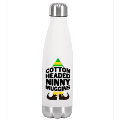 Christmas Cotton Headed Ninny Muggins Stainless Steel Insulated Water Bottle