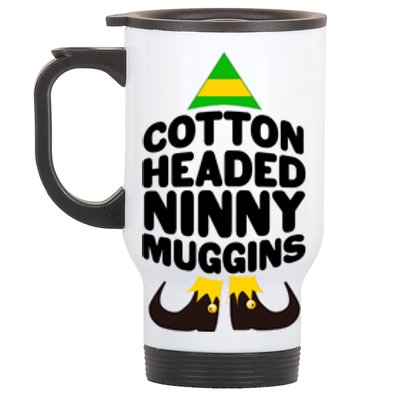 Christmas Cotton Headed Ninny Muggins Stainless Steel Travel Mug